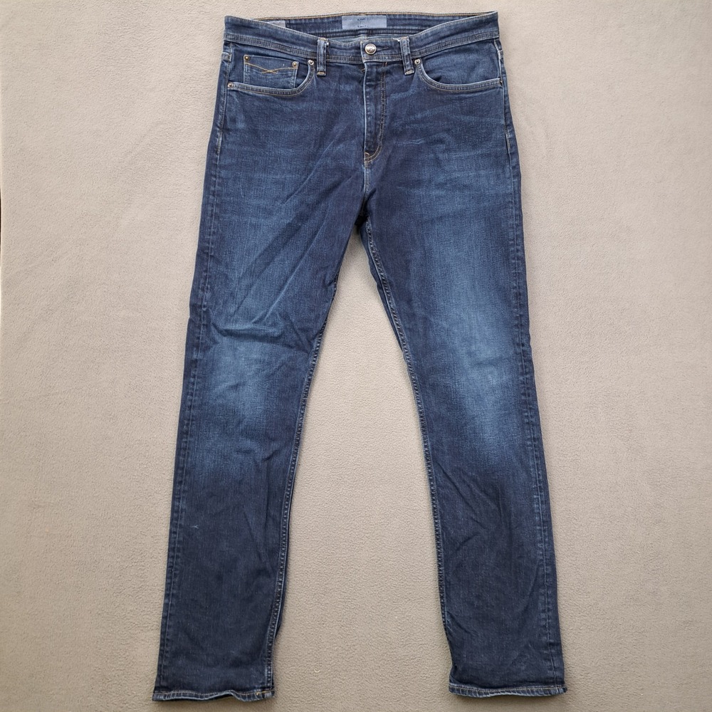Revtown Sharp Mens 36x34 Dark Wash Straight Leg Denim Jeans